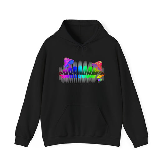 SHROOM'D OUT Unisex Heavy Blend™ Hooded Sweatshirt with Colorful Explosion Graphic