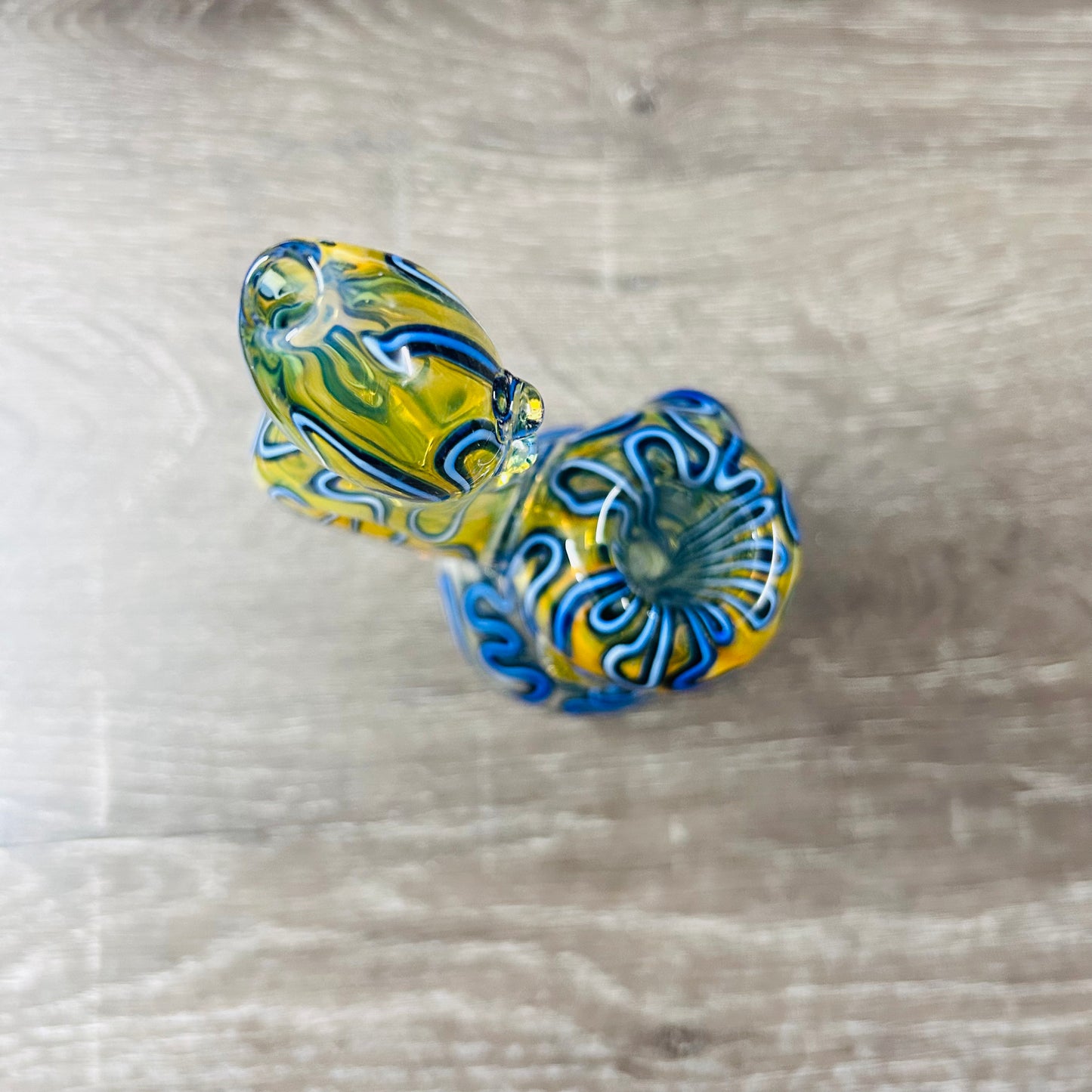 Blue Water Glass Bubbler