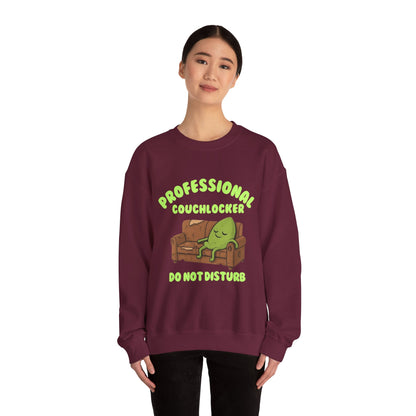 Crewneck Sweatshirt - "Professional Couchlocker: Do Not Disturb"