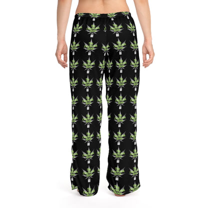 The CouchLock Store - Comfortable Women's Pajama Pants with Fun Leaf Design - Perfect for Relaxing Nights