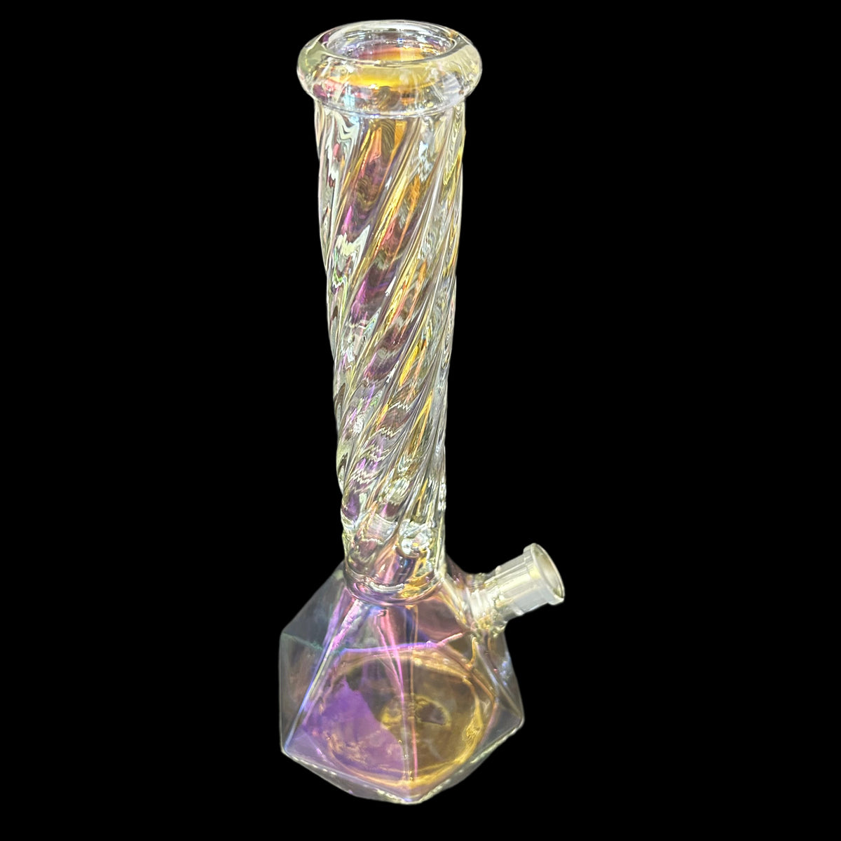 Iridescent Twist Beaker Bong