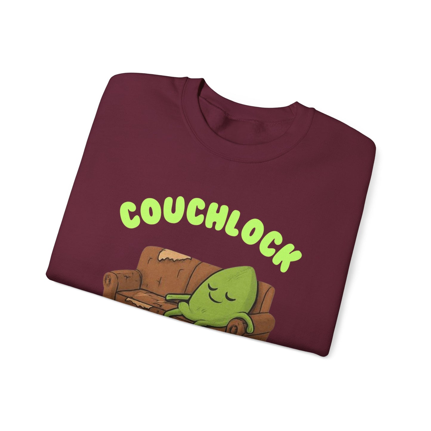 Crewneck Sweatshirt - "Couchlock: Because Walking is Overrated"