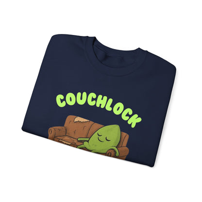 Crewneck Sweatshirt - "Couchlock: Because Walking is Overrated"