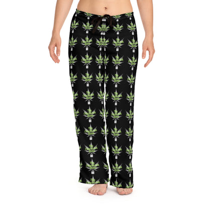 The CouchLock Store - Comfortable Women's Pajama Pants with Fun Leaf Design - Perfect for Relaxing Nights