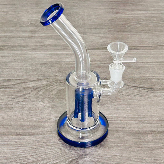 Blue Bent Neck Bong