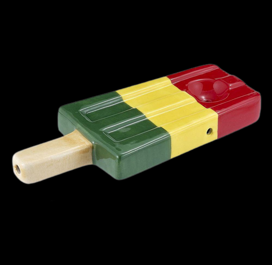 Rasta Popsicle Ceramic Pipe